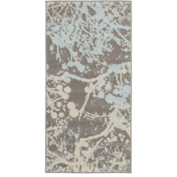 Nourison Jubilant Nature-Inspired Rug, Gray, 2'x4'