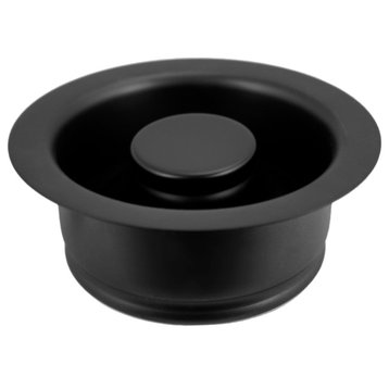 Insinkerator Style Disposal Flange And Stopper In Polished Nickel, Powder Coated Flat Black