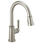 Delta - Peerless Single-Handle Pull-Down Kitchen Faucet Stainless - The clean lines of the Westchester collection coupled with hints of a reclaimed look lend a balanced touch to the bath. The ergonomic handles and the arc of the spout combine design and functionality. This Brilliance Stainless finish has subtle, warm undertones which make it an excellent match with nickel or stainless steel and is extremely versatile, complementing nearly any look, be it traditional, transitional or contemporary. You can install with confidence, knowing that Peerless faucets are backed by our Lifetime Limited Warranty.