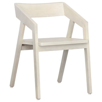 Berch Mango Wood Dining Chair, White