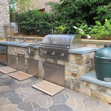 Custom Outdoor Stone Kitchen