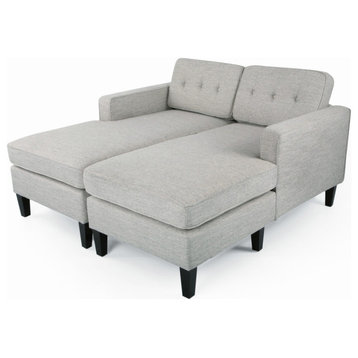 Jean Modern Fabric Double Chaise Daybed