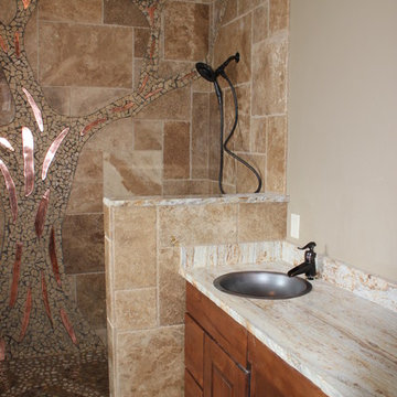 Mosaic Tree in Shower