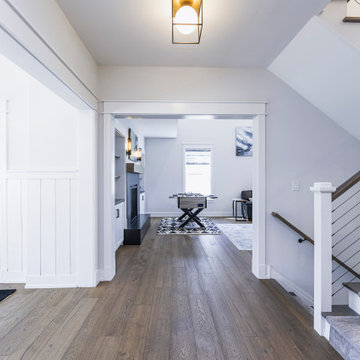 Entry Hall with Board and Batten Wainscoting