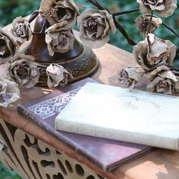 Burlap Roses - Artificial Flowers Plants And Trees