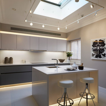 Grey and White Kitchen
