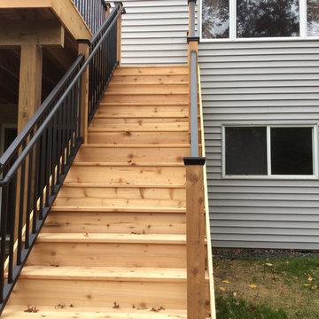 Cedar Deck with Aluminum Railings