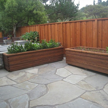 Recycled Redwood Deck Becomes Veggie Beds