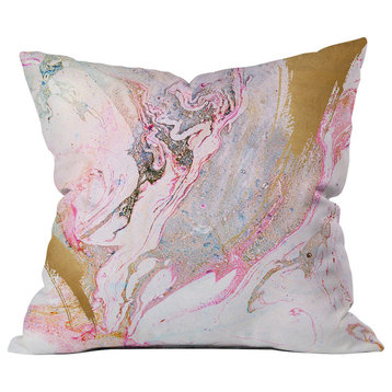 Iveta Abolina Winter Marble Throw Pillow, 26"x26"