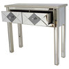 2-Drawer Mirrored Console Table, Champagne