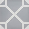 8"x8" Mogador Handmade Cement Tile, Gray/White, Set of 12