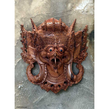 NOVICA Garuda And Wood Mask