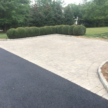 Driveway in New Canaan with Interlocking Pavers