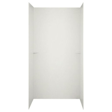 Swan 36x60x72 Solid Surface Shower Wall Surround, Bisque
