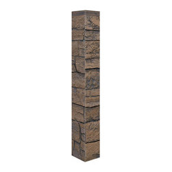 142-CT2-BRIGHTON WIDE STACKED STONE OUTSIDE CORNER - 48"H X 3 &frac12;" W X 1 &frac12;"D - Wall Panels