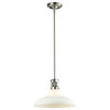 Forge Brushed Nickel One-Light Pendant with Matte Opal Glass