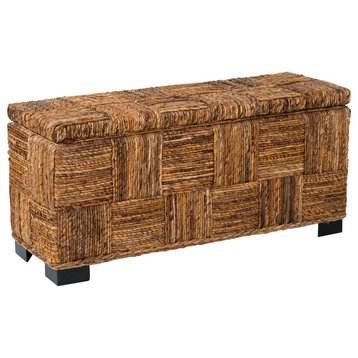 East at Main Mulberry Brown Abaca Bench