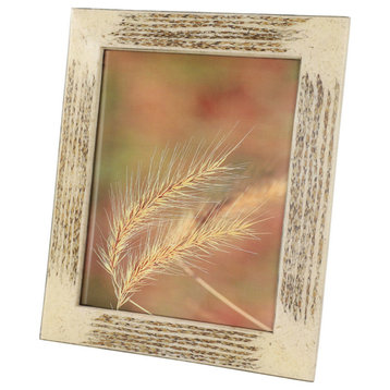 Beige and Gold Vervain and Sentimento Grass Large Picture Frame