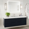 Boutique Bath Vanity, Black, 60", Single Sink, Wall Mount