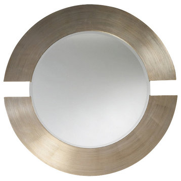Orbit Round Silver Leaf Mirror