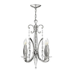 Fredrick Ramond Alexandra 4-Light Mini Chandelier in Polished Nickel Finish - Chandeliers