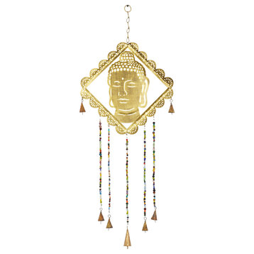 Gold Metal Eclectic Windchime, 14" x 30"