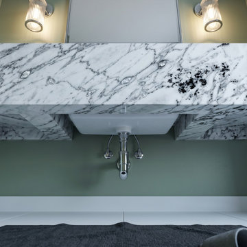 Bespoke Platinum White Marble Sinks | Silver & Ice Collection