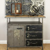 Unique and Stylish Multipurpose Metal Wood Utility Cabinet