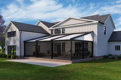 Trendy patio photo in Other with a pergola