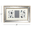 3 Large Rectangular Silver Vintage Mirror Picture Frames
