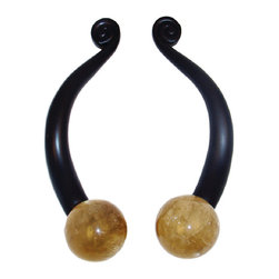 Myterra Gemstone Hardware - Gemstone 4" Cabinet Pull, Calcite Sphere - Cabinet And Drawer Handle Pulls