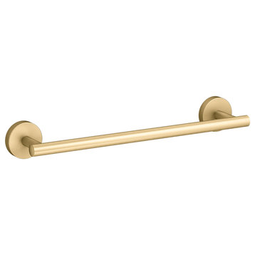 Kohler K-27288 Elate 12" Towel Bar - Vibrant Brushed Moderne Brass