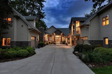 Inspiration for a contemporary exterior home remodel in Minneapolis