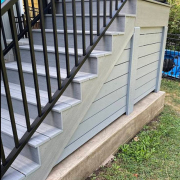Composite Deck Stairs with Westbury Aluminum Railing
