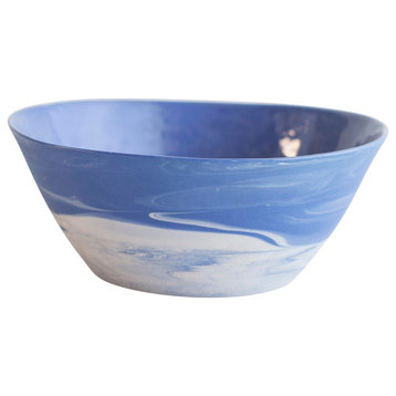 Cloudware Bowl, Blue and White Swirl, Large
