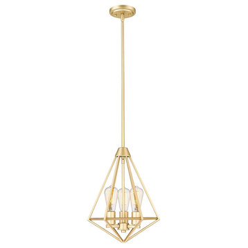 Dawes 3-Light Pendant in Painted Modern Gold