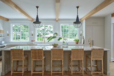 Inspiration for a coastal kitchen remodel in Boston
