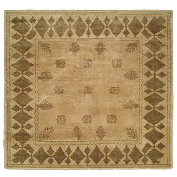 Carol Bolton Taos Lichen Hand-Knotted Rug, Ivory, 2'x3'
