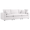 Commix Overstuffed Outdoor Patio Sofa White -5578