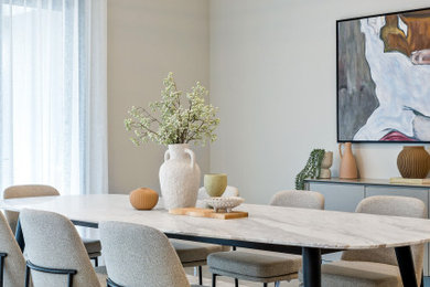 This is an example of a contemporary dining room in Perth.
