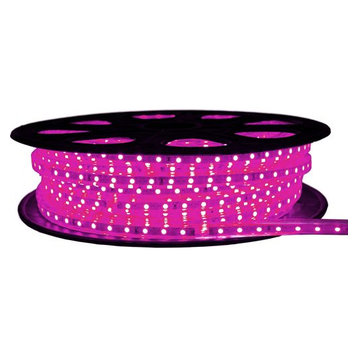 Brilliant 120 Volt SMD-3528 LED Strip Light, 65', Pink