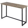Convenience Concepts Laredo Console Table in Natural Wood Finish and Black Frame