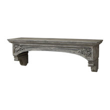 Basement fireplace mantel