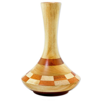 Natural Aesthetics Mahogany and Cedar Wood Vase
