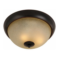 Hardware House - Oil Rubbed Bronze Flush Mount Ceiling Light Fixture - Flush-mount Ceiling Lighting