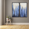 Snowy Drip 1&2 Textured Metallic Hand Painted Wall Art by Martin Edwards