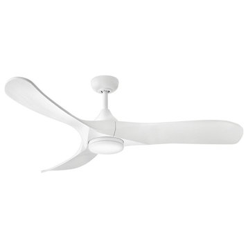 Swell Illuminated 56 in. Indoor Ceiling Fan, Matte White, Matte White