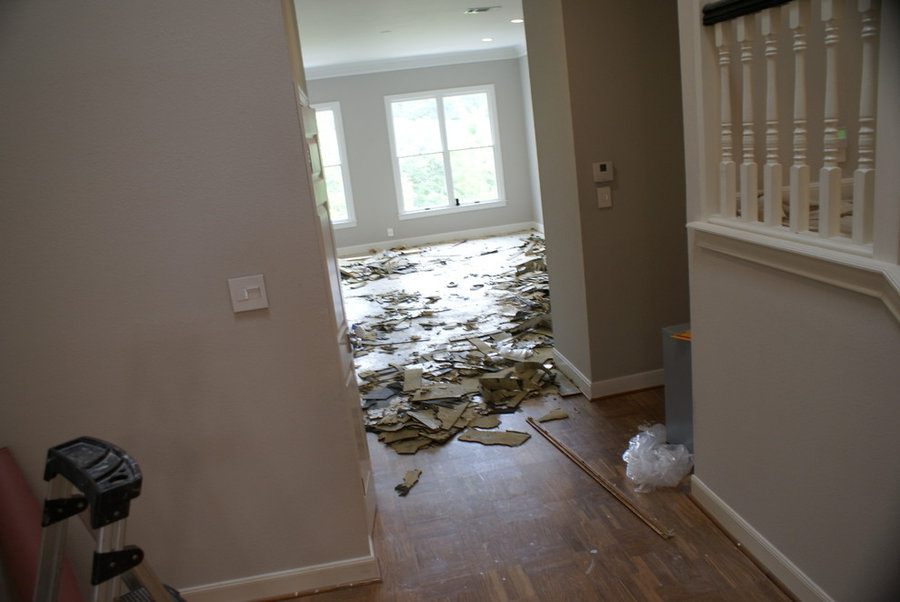 Westlake dark wood floors