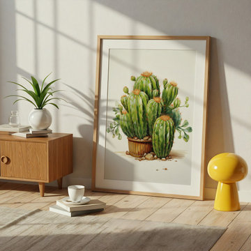 A Collection of Cacti - Illustration Pencil Drawing Nature Inspired Artwork