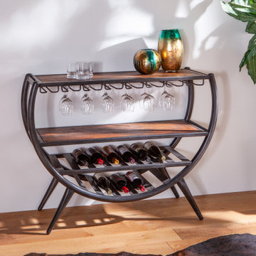 Mixed material at-home bar